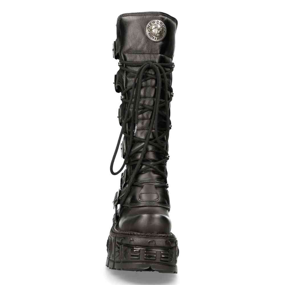 New Rock - M-272-S3 Kniehoge laarzen - Zwart